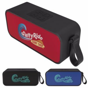 Corporate Gift Idea: Waterproof Bluetooth® Speaker with fabric finish. Add logo and order in bulk from Brand Spirit.