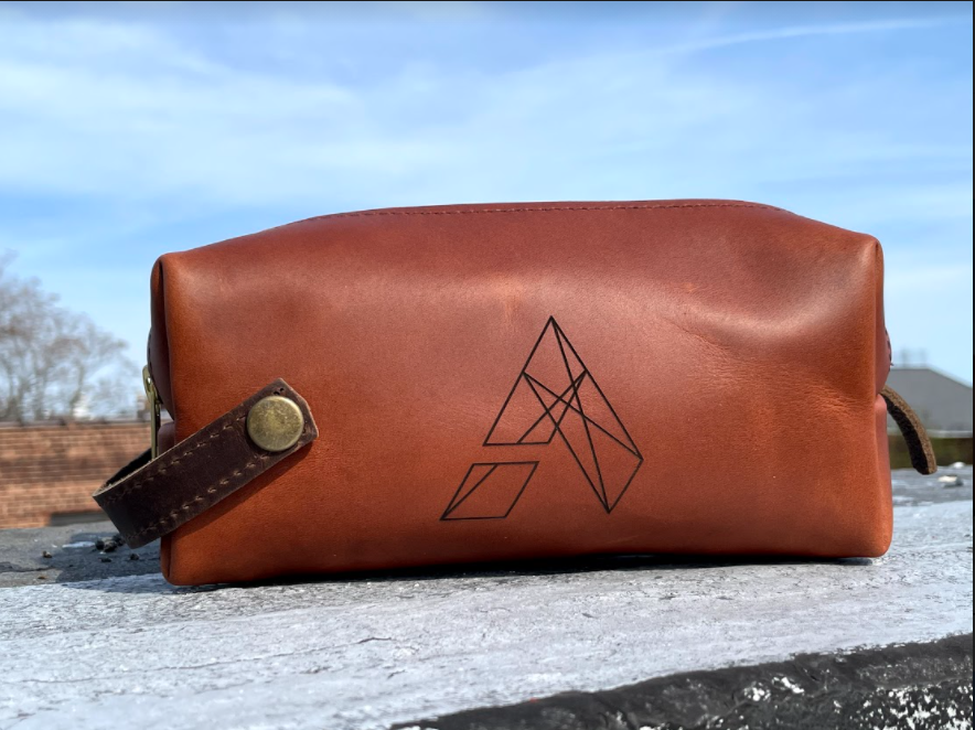 Custom Crew Gift: Laser engraved High Line Two Leather Pouch for the Netflix show New Amsterdam. Project collaboration with Brand Spirit.
