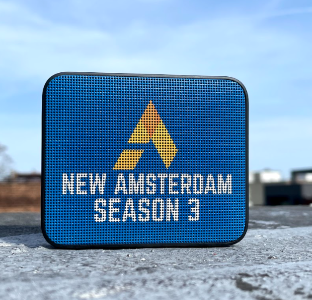 Branded Crew Gift: JBL GO  2 Speakers for Netflix show New Amsterdam. Order from Brand Spirit.