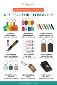 9 Custom Logo Key Tags for Closing Day