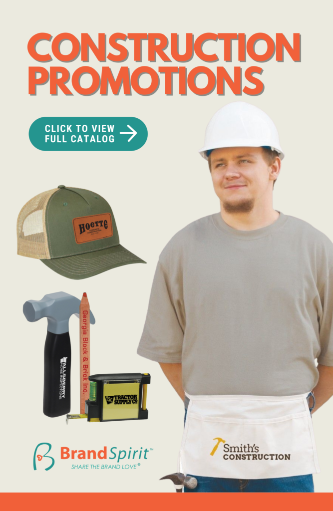 36-page catalog for promotional products for construction companies.