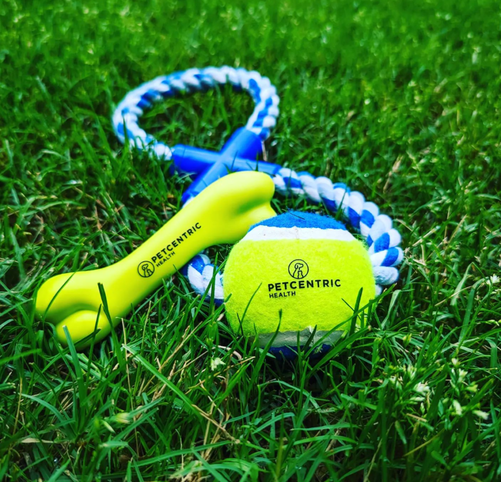 PetCentric Clinic partners with Brand Spirit to make fun promotional products for pet dogs for a conference, starting with logo branded chew toys and tennis balls.