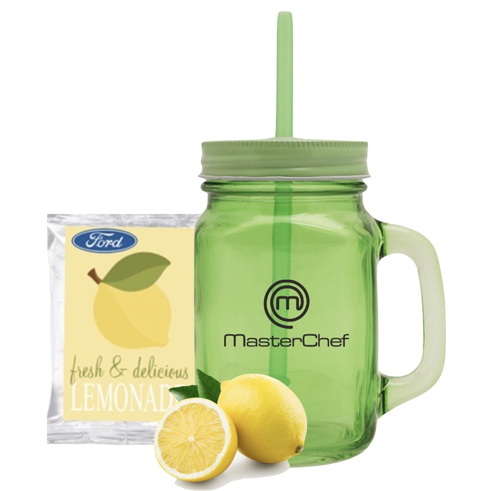Desk Drop Gift Ideas at the Office: Mason Jar with Lemonade Mix Set