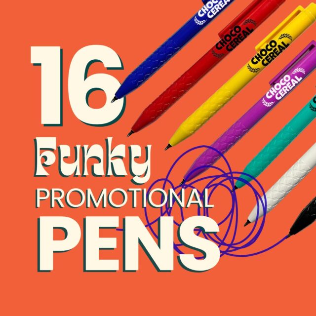 Recommendations for 16 Funky Promotional Pens with Logo Imprinting from Brand Spirit.