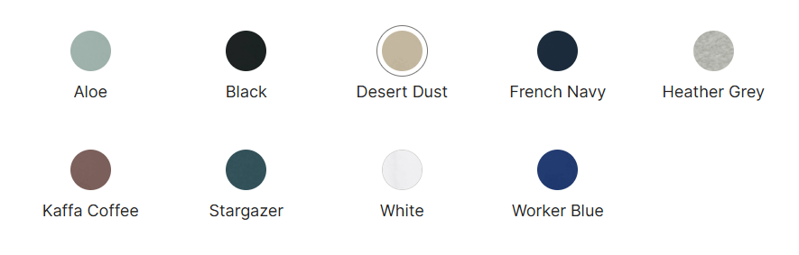 Stanley Stella Colors