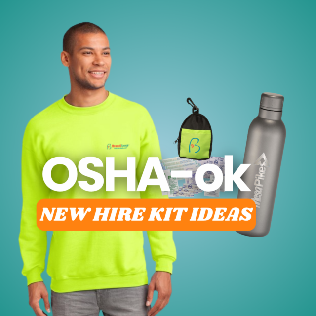 OSHA-ok New Hire Kit Ideas that companies can give away along with the Safety Handbook.
