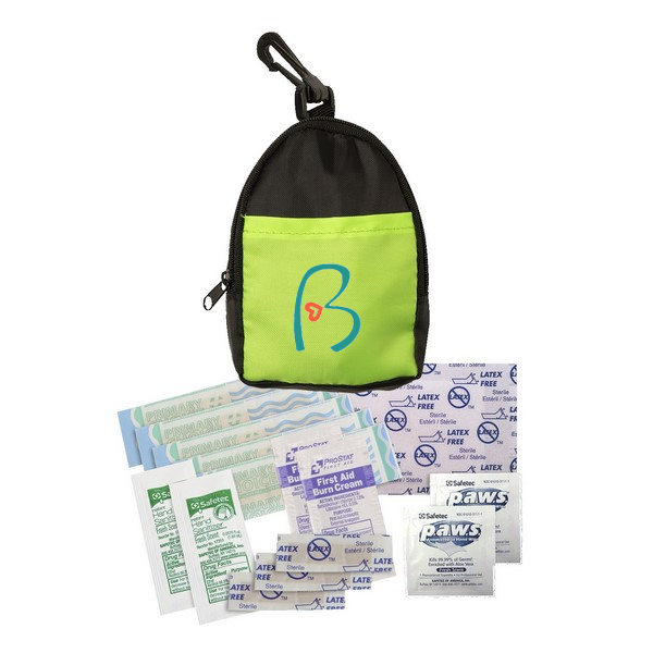 New Hire Onboarding Kit Ideas for Logistics Companies to give away with the Safety Handbook: Mini Backpack First Aid Kit
